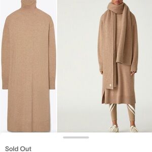 NWOT! TORY BURCH CASHMERE SWEATER DRESS IN NATURAL HEATHER, Size XL